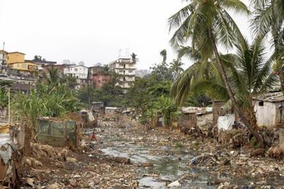 Africa slum pollution sierra leone