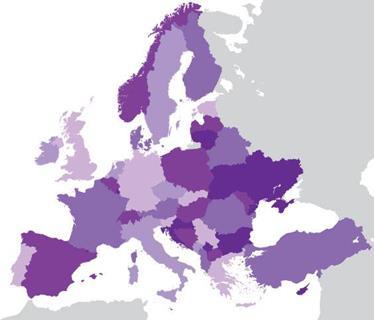 Map europe Purple