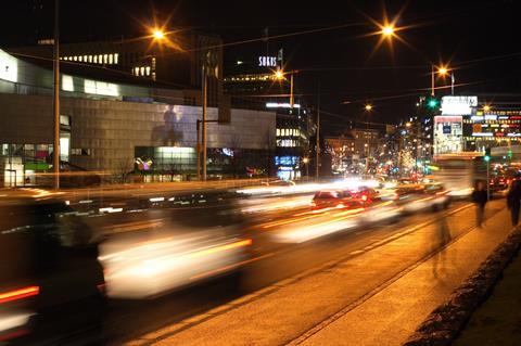 Cars at night